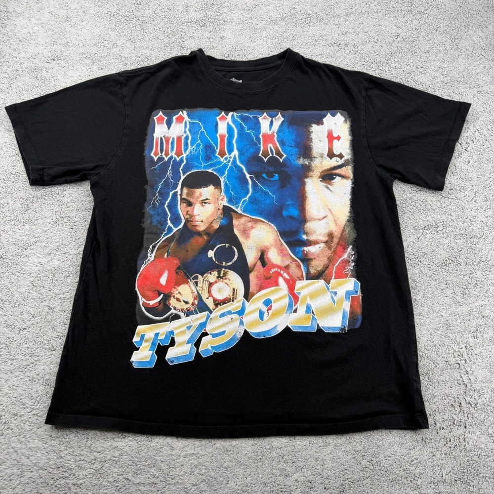 Iron Mike Tyson Shirt Men Medium Black Champion Boxing Hall Of Fame Official Tee